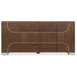 Melange Contours Credenza in Dark Brown Wood by Hooker Furnishings