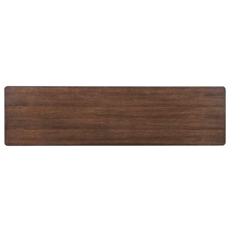 Melange Contours Credenza in Dark Brown Wood by Hooker Furnishings