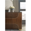 Melange Contours Credenza in Dark Brown Wood by Hooker Furnishings