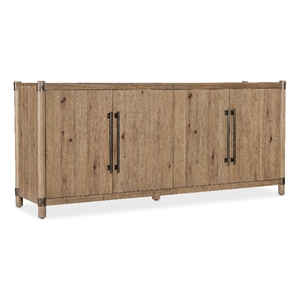 vineyard row entertainment credenza in light natural wood by hooker furnishings