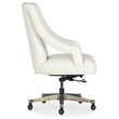 Meira Executive Swivel Tilt Chair in White Leather by Hooker Furnishings