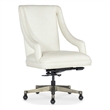 Meira Executive Swivel Tilt Chair in White Leather by Hooker Furnishings