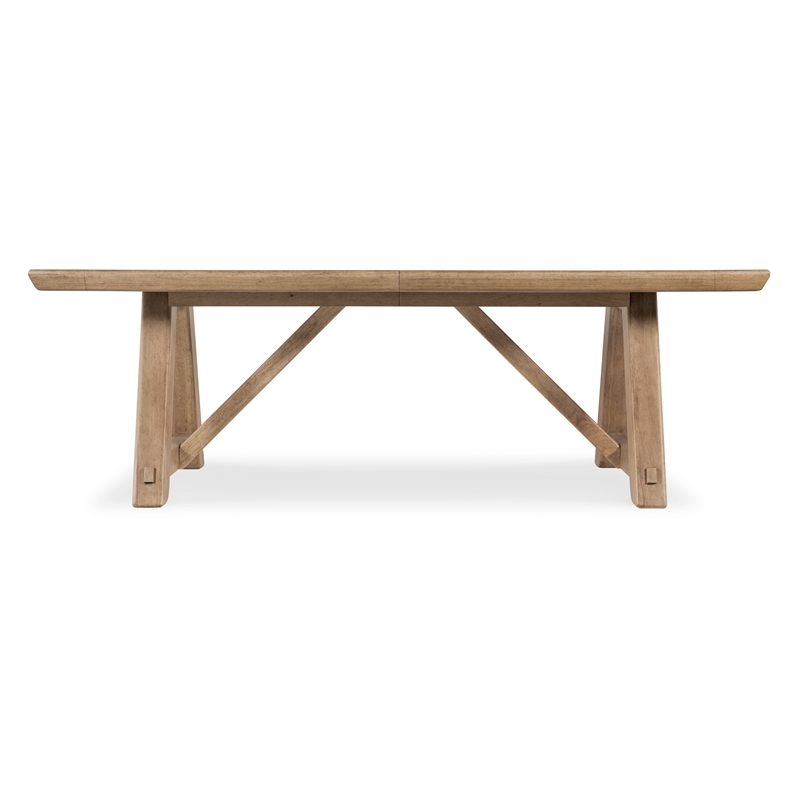 Vineyard Row Dining Table w/ Two 20-inch Leaves in Natural Wood by Hooker