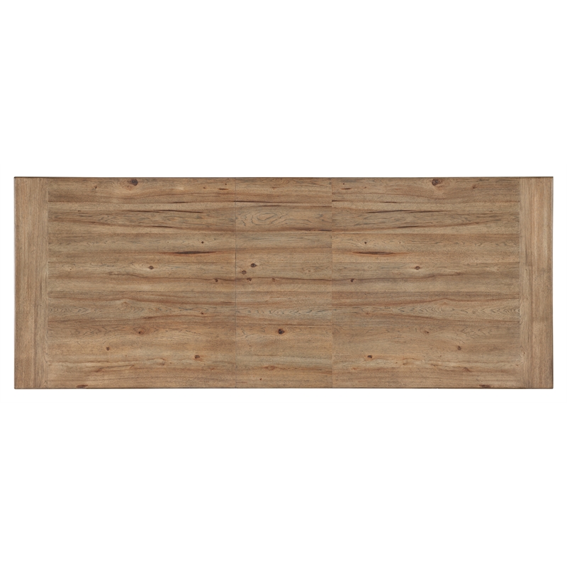 Vineyard Row Dining Table w/ Two 20-inch Leaves in Natural Wood by Hooker