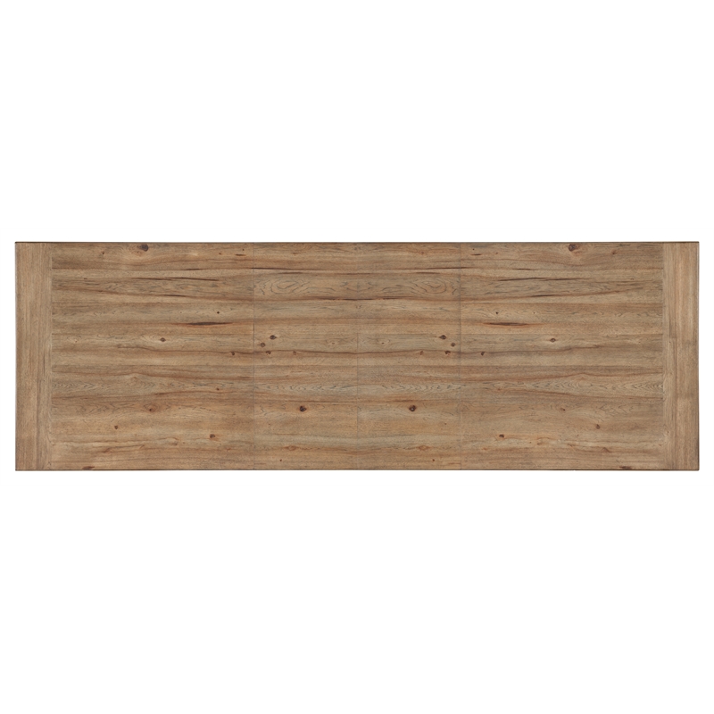 Vineyard Row Dining Table w/ Two 20-inch Leaves in Natural Wood by Hooker