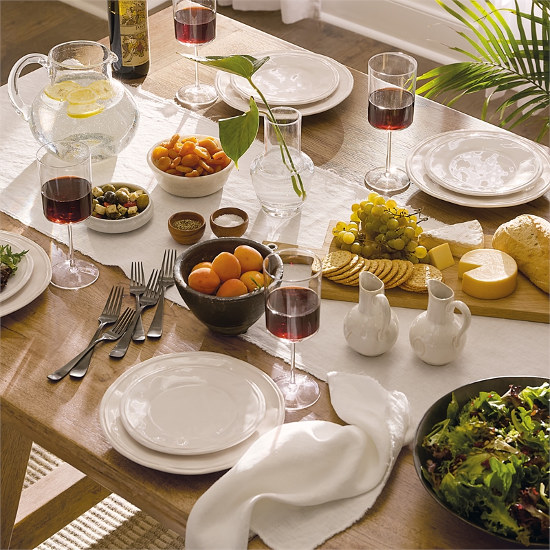 Vineyard Row Dining Table w/ Two 20-inch Leaves in Natural Wood by Hooker