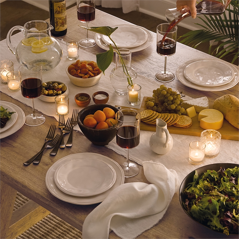 Vineyard Row Dining Table w/ Two 20-inch Leaves in Natural Wood by Hooker