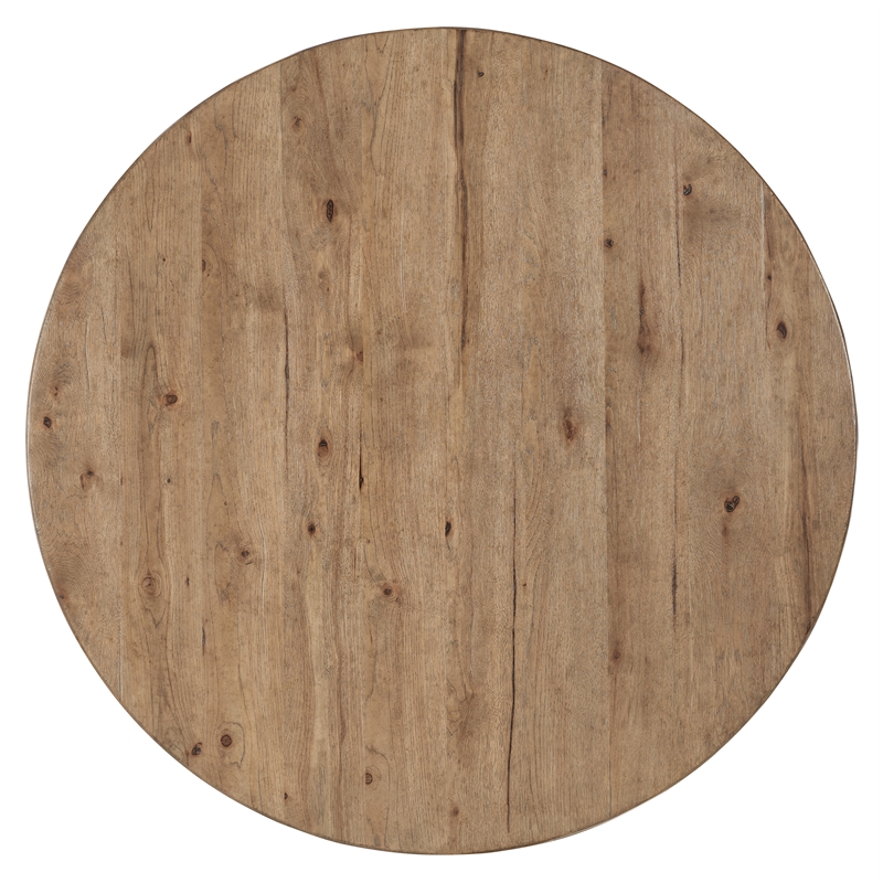 Vineyard Row Round Dining Table in Dark Brown Wood by Hooker Furnishings