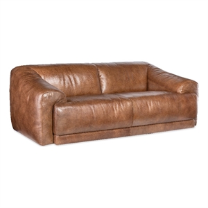Fleetwood 2-Seat Sofa in Brown Leather by Hooker Furnishings