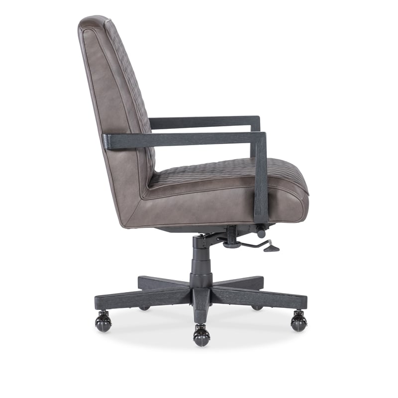 Shadow Executive Swivel Tilt Chair in Brown Leather by Hooker Furnishings