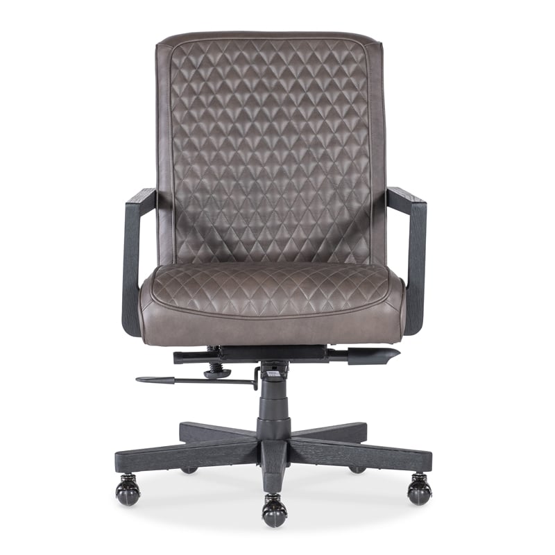 Shadow Executive Swivel Tilt Chair in Brown Leather by Hooker Furnishings