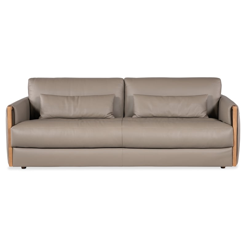 Meridian Sofa in Gray Top Grain Leather by Hooker Furnishings