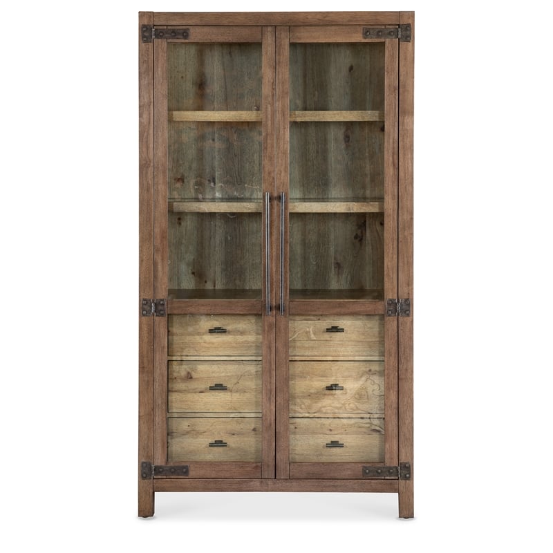 Vineyard Row Display Cabinet in Dark Brown Wood by Hooker Furnishings