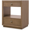 Sonnet Two-Drawer Nightstand in Medium Brown Wood by Hooker Furnishings