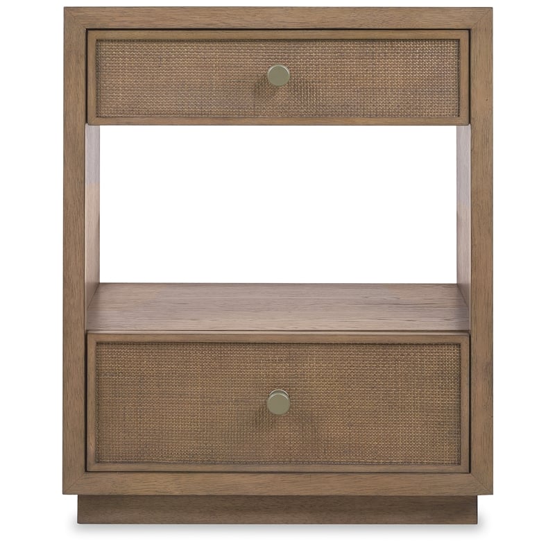 Sonnet Two-Drawer Nightstand in Medium Brown Wood by Hooker Furnishings
