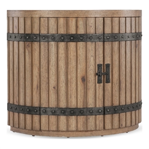 Vineyard Row Demilune Nightstand in Light Natural Wood by Hooker Furnishings