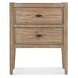 Vineyard Row Two Drawer Nightstand in Light Natural Wood by Hooker Furnishings