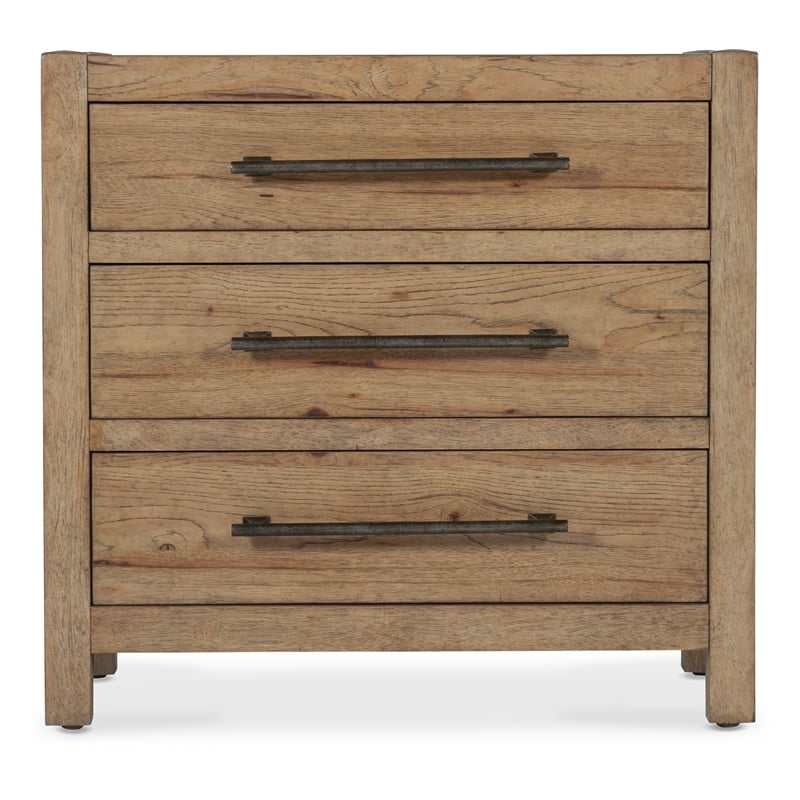 Vineyard Row Two-Drawer Nightstand in Light Natural Wood by Hooker Furnishings