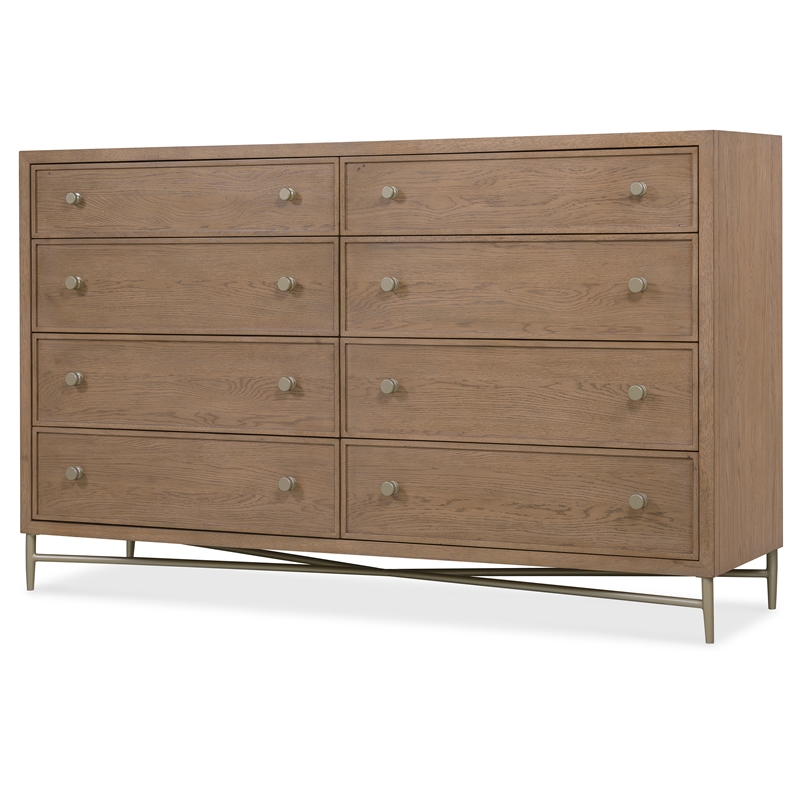 Sonnet Eight-Drawer Dresser in Medium Brown Wood by Hooker Furnishings