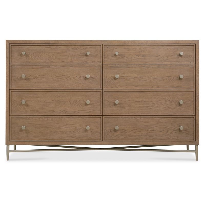 Sonnet Eight-Drawer Dresser in Medium Brown Wood by Hooker Furnishings