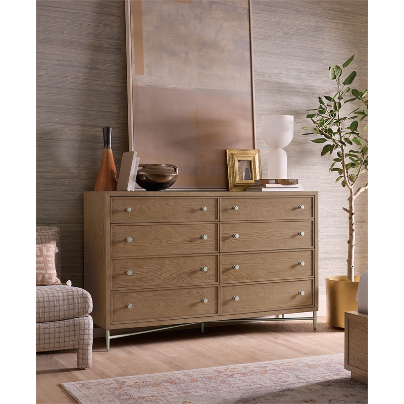 Sonnet Eight-Drawer Dresser in Medium Brown Wood by Hooker Furnishings