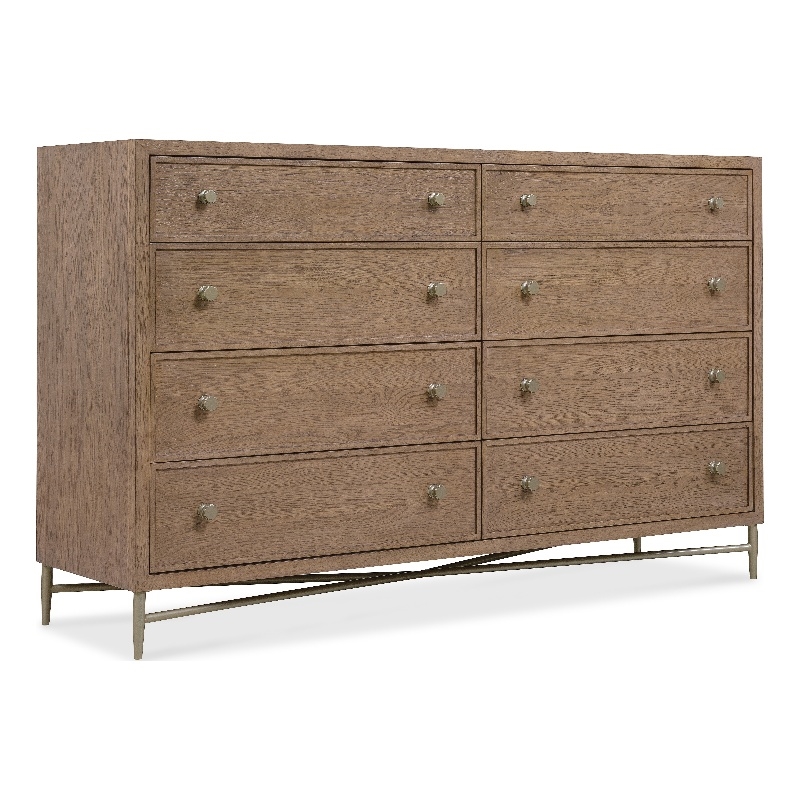 Sonnet Eight-Drawer Dresser in Medium Brown Wood by Hooker Furnishings