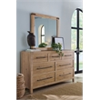 Vineyard Row Square Mirror in Light Natural Wood by Hooker Furnishings