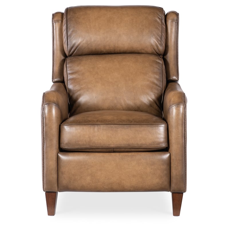 Carrington Power Recliner w/ Pwr Headrest in Brown Leather by Hooker Furnishings
