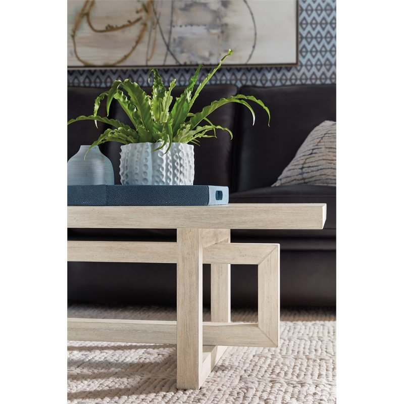 Commerce & Market Modern Rectangle Cocktail Table in Natural Wood by Hooker