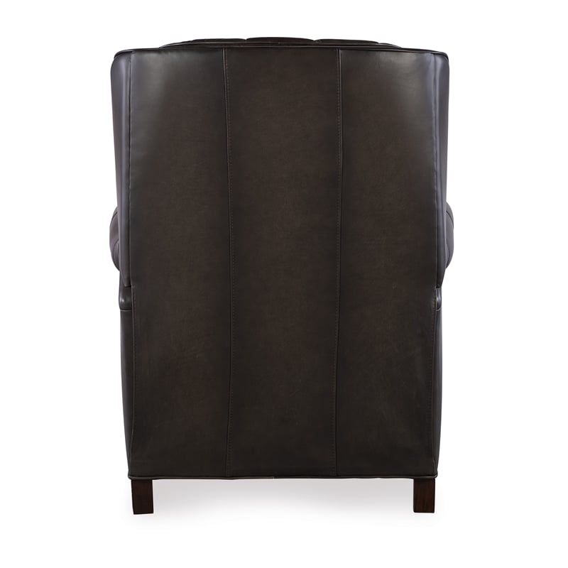 Palmer Press Back Recliner in Gray Leather by Hooker Furnishings