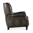 Palmer Press Back Recliner in Gray Leather by Hooker Furnishings