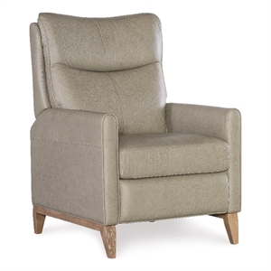 quinnie press back recliner in green leather by hooker furnishings