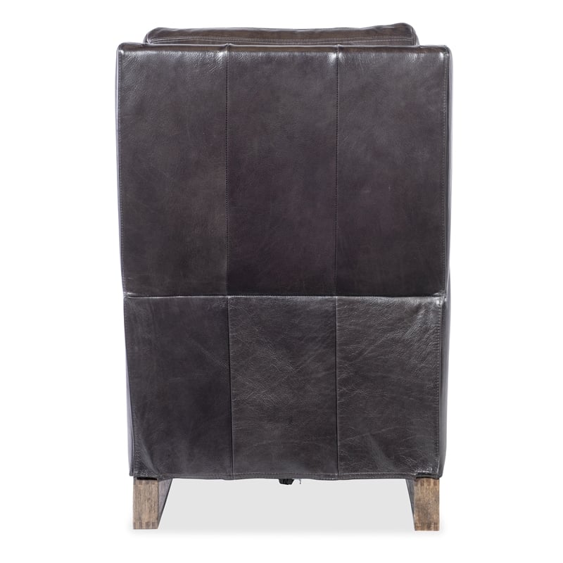 Relic Power Recliner w/Power Headrest in Black Leather by Hooker Furnishings