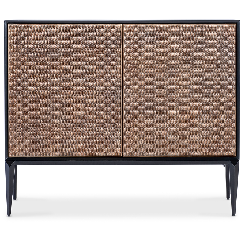 Melange Boucle Accent Chest in Black Wood by Hooker Furnishings
