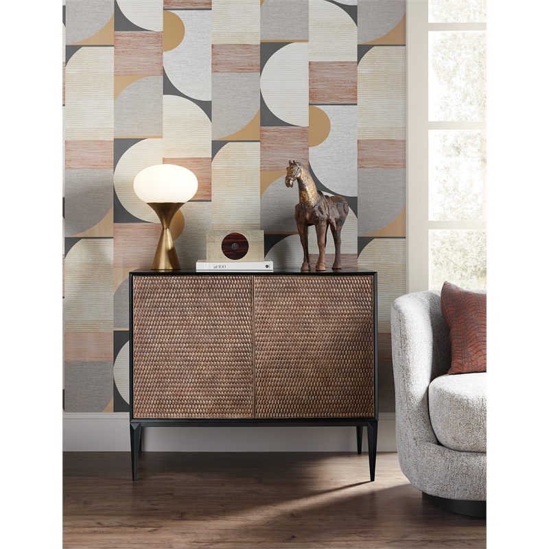 Melange Boucle Accent Chest in Black Wood by Hooker Furnishings