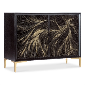 melange willow hall chest in black wood by hooker furnishings