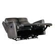 Hamilton Power Loveseat w/ Power Headrest in Gray Leather by Hooker Furnishings