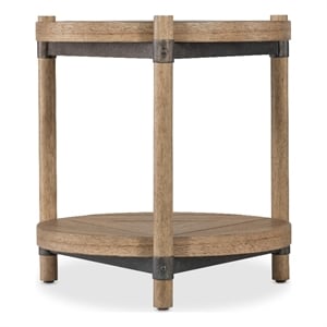 Vineyard Row Round End Table in Light Natural Wood by Hooker Furnishings