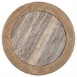 Vineyard Row Round Pedestal End Table in Natural Wood by Hooker Furnishings