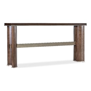 Melange Contours Console in Dark Brown Wood by Hooker Furnishings