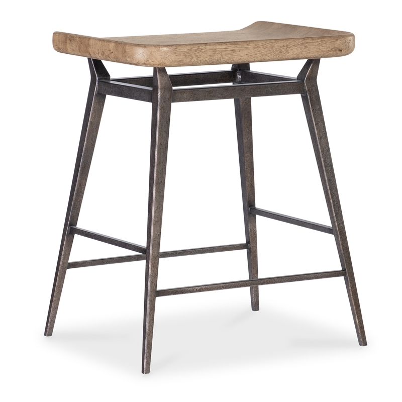 Vineyard Row Counter Chair in Light Natural Wood by Hooker Furnishings