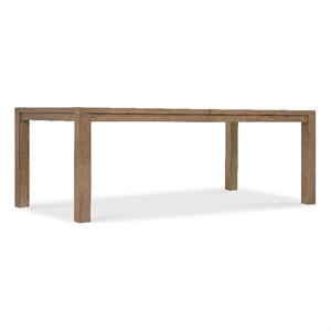Sonnet Rectangle Dining Table w/ 18&quot Leaf in Medium Brown Wood by Hooker