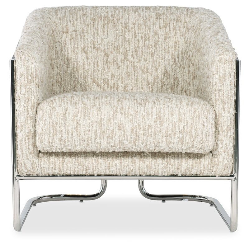 Cody Metal Base Accent Chair in Beige Fabric by Hooker Furnishings