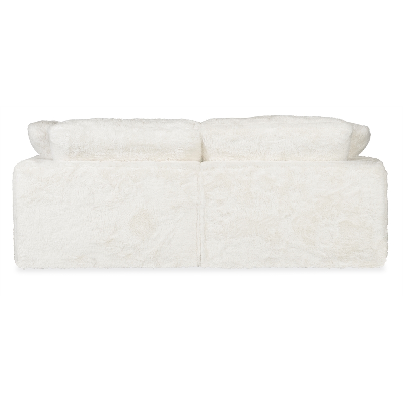 Barefoot Mega Plush 2-Seat Sofa in White Fabric by Hooker Furnishings