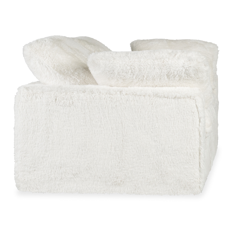 Barefoot Mega Plush 2-Seat Sofa in White Fabric by Hooker Furnishings
