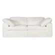 Barefoot Mega Plush 2-Seat Sofa in White Fabric by Hooker Furnishings