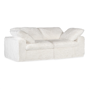 Barefoot Mega Plush 2-Seat Sofa in White Fabric by Hooker Furnishings