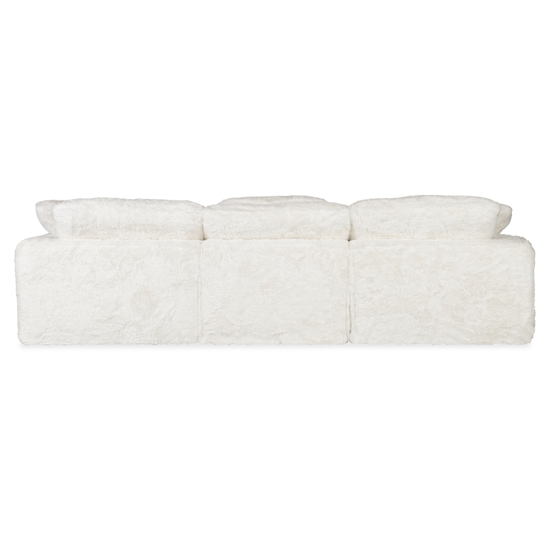 Barefoot Mega Plush 3-Seat Sofa in White Fabric by Hooker Furnishings