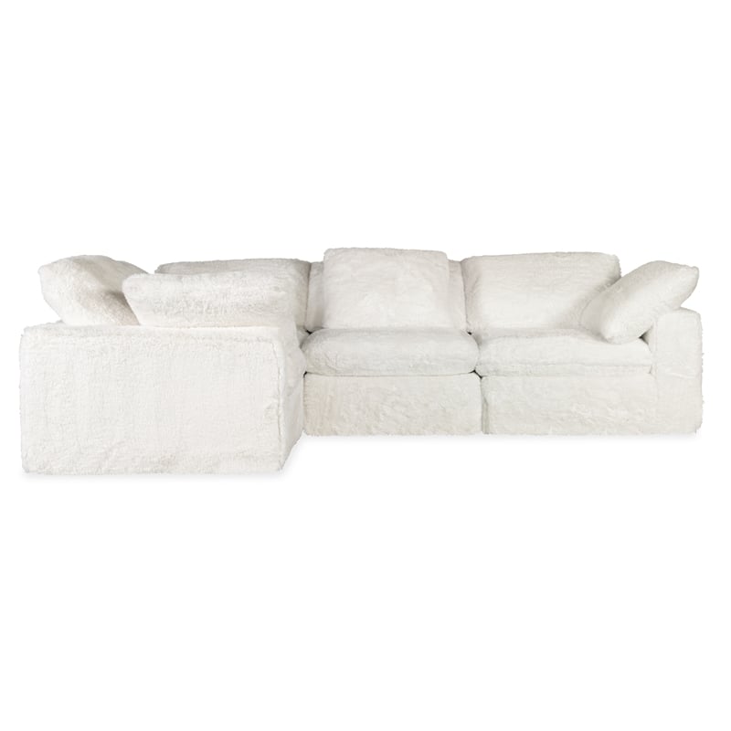 Barefoot 4-Seat Sectional in White Fabric by Hooker Furnishings