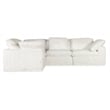 Barefoot 4-Seat Sectional in White Fabric by Hooker Furnishings